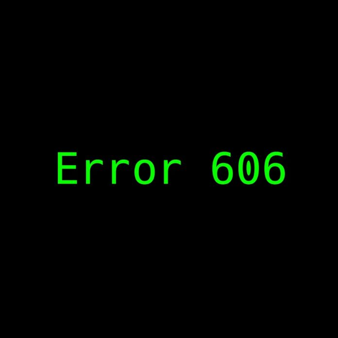 Error 606